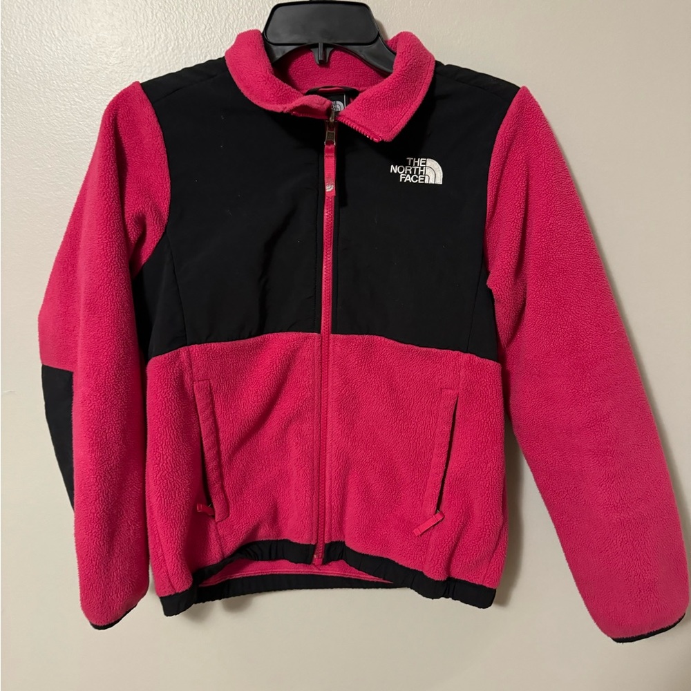 North Face Kids Pink and Black Zipup
